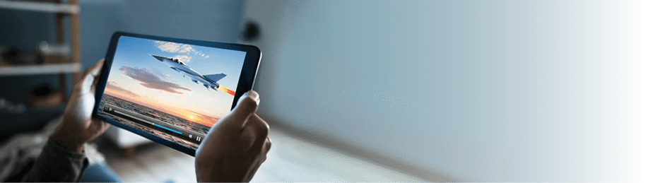 Cropped Image Of Man Watching Movie On Digital Tablet At Home