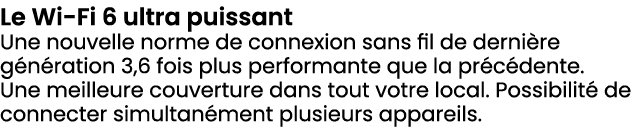 Le Wi Fi 6 ultra puissant Une nouvelle norme de connexion sans fil de derni re g n ration 3,6 fois plus performante q...