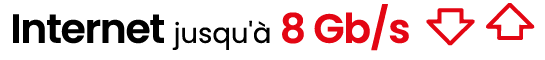 Internet jusqu' 8 Gb/s ￼