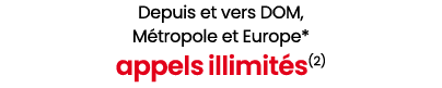Depuis et vers DOM, M tropole et Europe* appels illimit s(2)