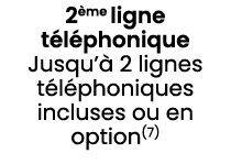 2 me ligne t l phonique Jusqu’ 2 lignes t l phoniques incluses ou en option(7) 