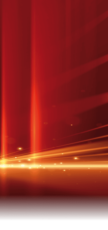 Abstract red background with golden light rays effect in vector