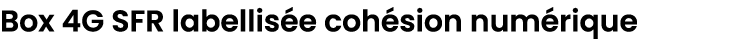box 4g sfr labellis e coh sion num rique