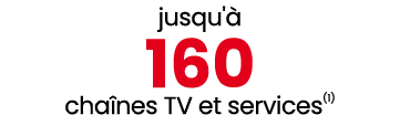 jusqu' 160 cha nes TV et services(1)